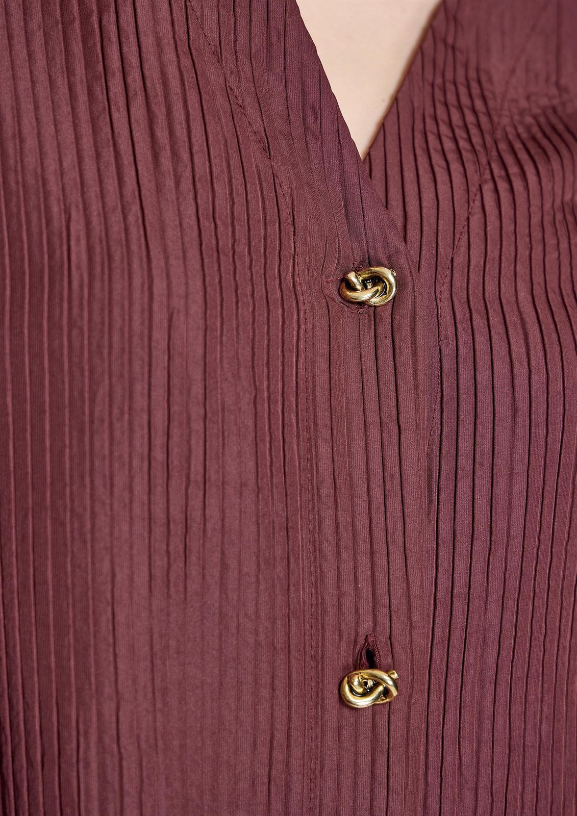 BLUSA ALBA CONDE 5300 PLISADA GRANATE - Imagen 4