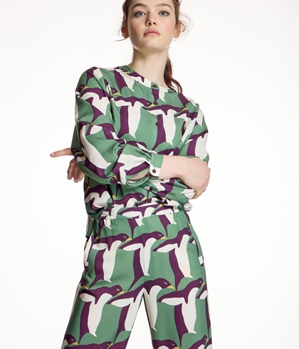 Blusa Alba Conde 5307 ESTAMPADO PINGÜINOS - Imagen 2