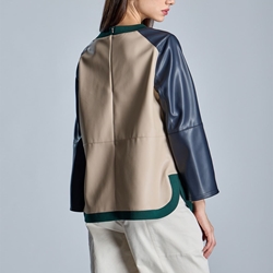 Blusa Alba Conde 5319-304-13 efecto piel bicolor - Imagen 2