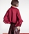 BLUSA Alba Conde 6305 con volantes granate. - Imagen 2