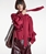 Blusa Alba Conde  6305 con volantes granate - Imagen 1