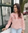 Blusa atalier rayas rojas bordada - Imagen 1