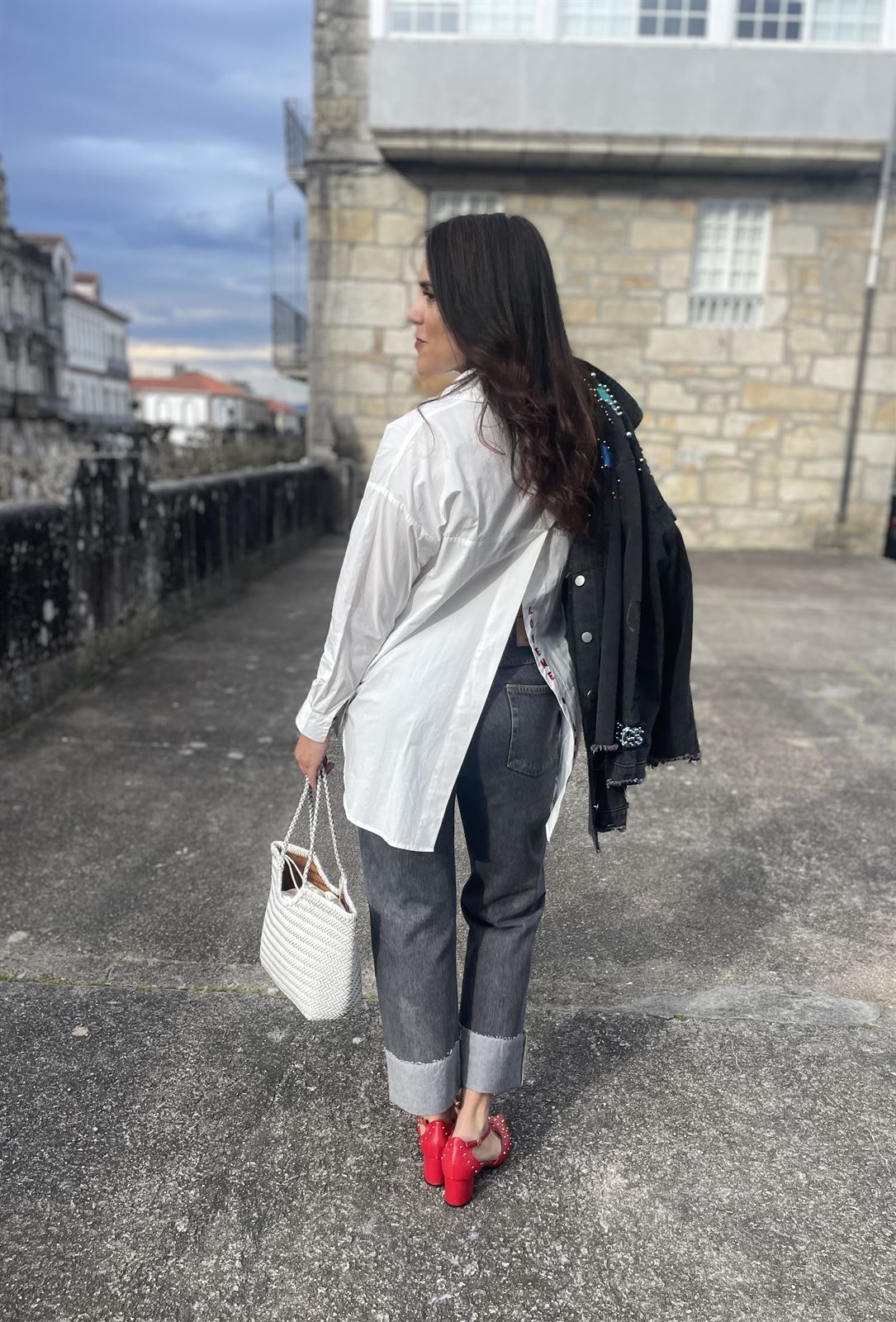Blusa blanca LOVE larga blanca - Imagen 2