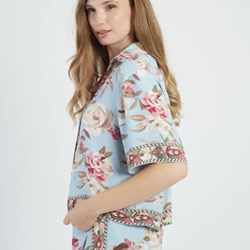 Blusa Derhy ANGELE estampada azulita - Imagen 1