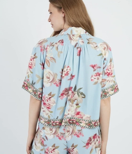 Blusa Derhy ANGELE estampada azulita - Imagen 2