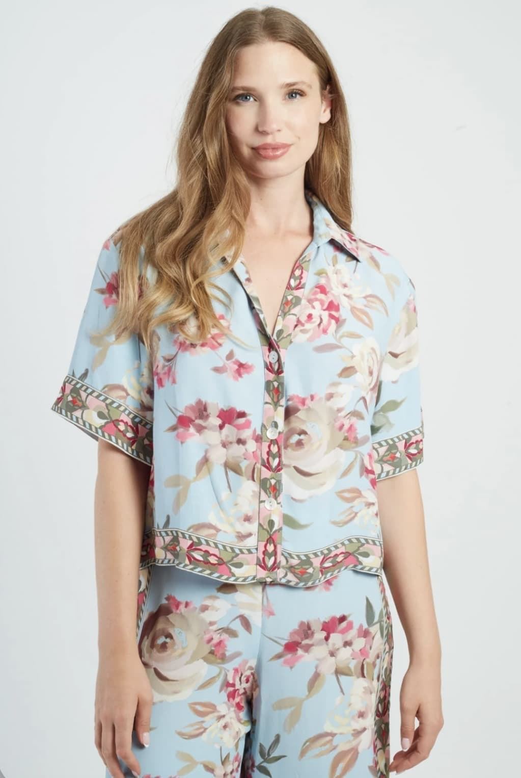 Blusa Derhy ANGELE estampada azulita - Imagen 5