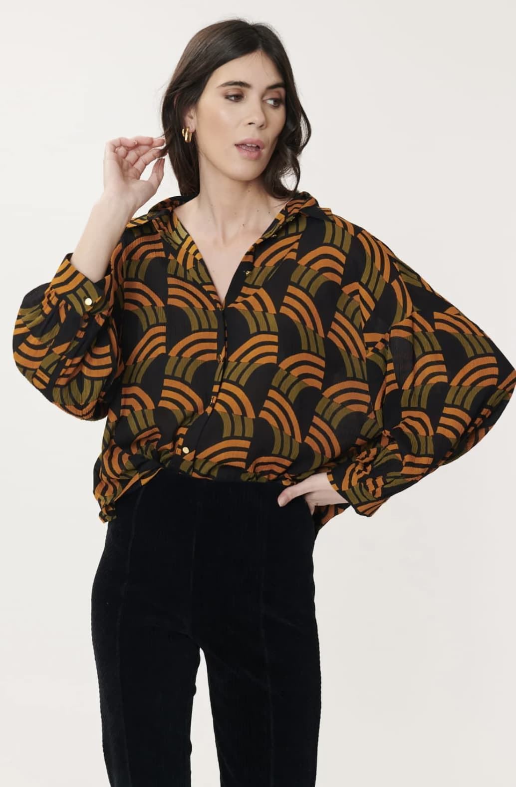 Blusa Derhy baxter geométricos - Imagen 1