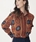 Blusa Derhy Benjamine estampado étnico teja. - Imagen 1