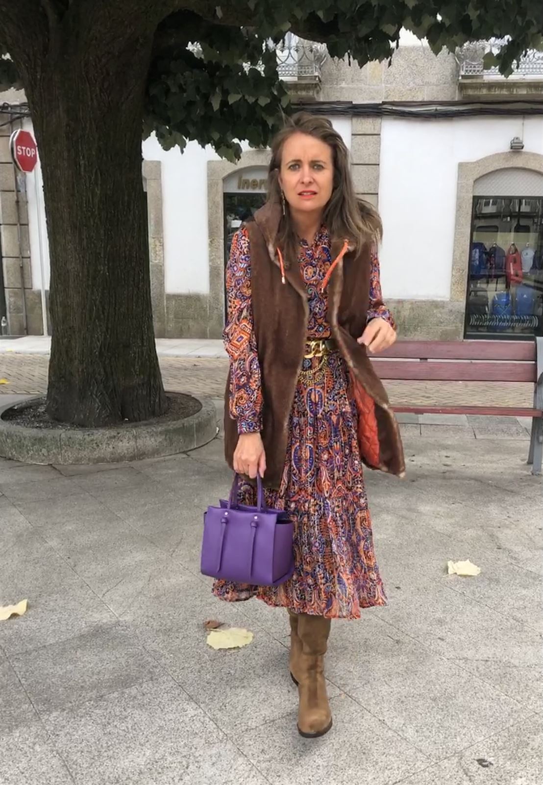 Blusa Derhy manga larga etnica - Imagen 1