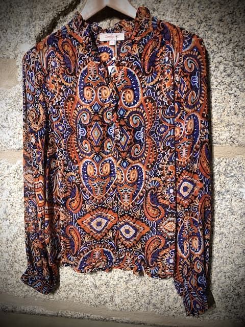 Blusa Derhy manga larga etnica - Imagen 2