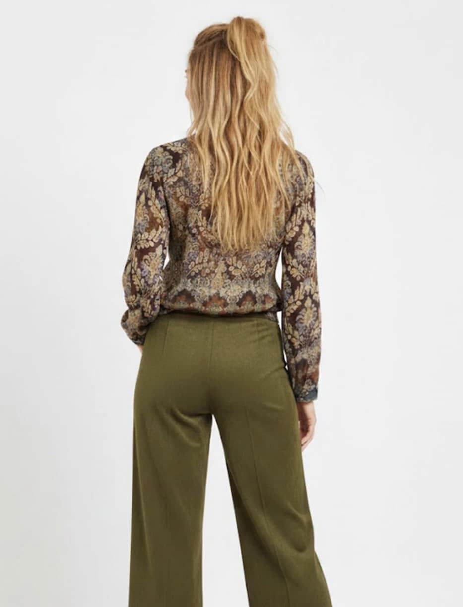 Blusa Derhy MARJORIE gasa boho marrones - Imagen 1