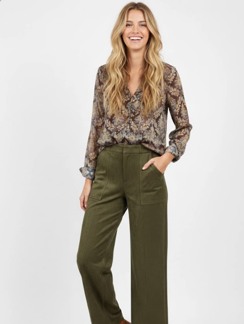 Blusa Derhy MARJORIE gasa boho marrones - Imagen 2
