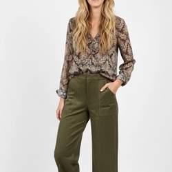 Blusa Derhy MARJORIE gasa boho marrones - Imagen 2