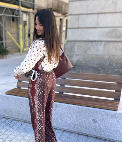 BLUSA Derhy MATHILDA estamopada cruda - Imagen 2