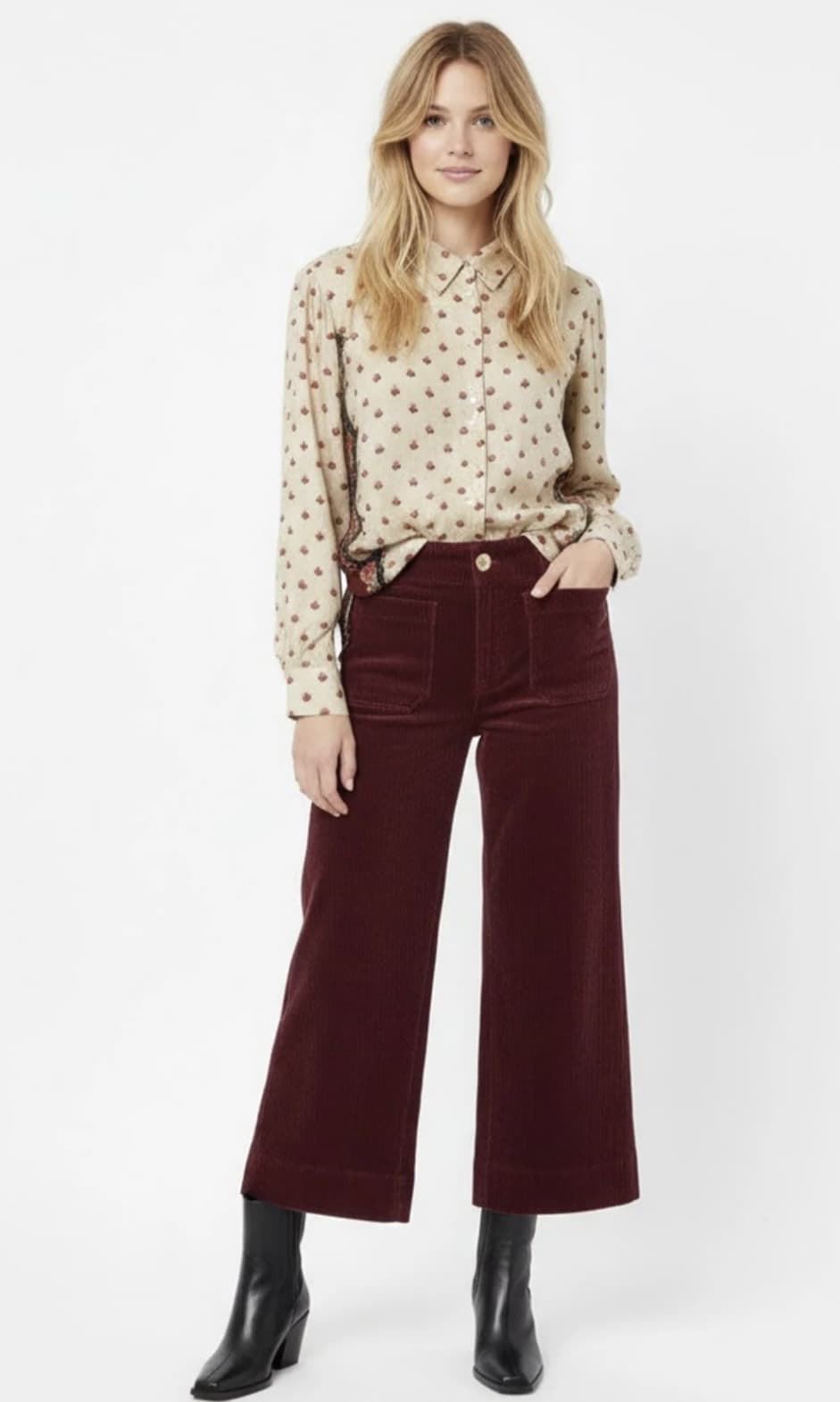 BLUSA Derhy MATHILDA estamopada cruda - Imagen 5