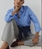 BLUSA ese o ese oversize azul cielo - Imagen 1