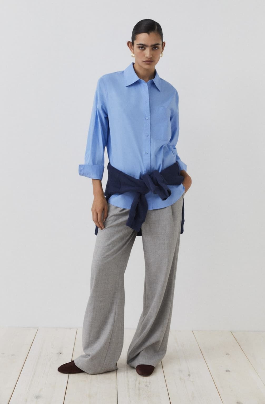 BLUSA ese o ese oversize azul cielo - Imagen 2