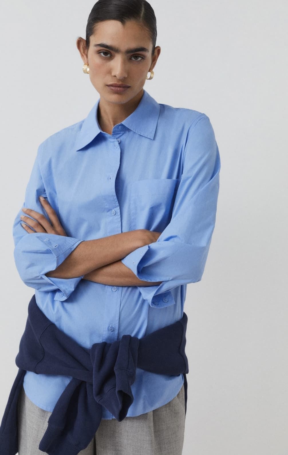 BLUSA ese o ese oversize azul cielo - Imagen 4
