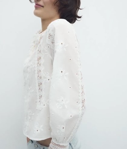 Blusa  ese O ese PRUDENCIA WHITE - Imagen 1