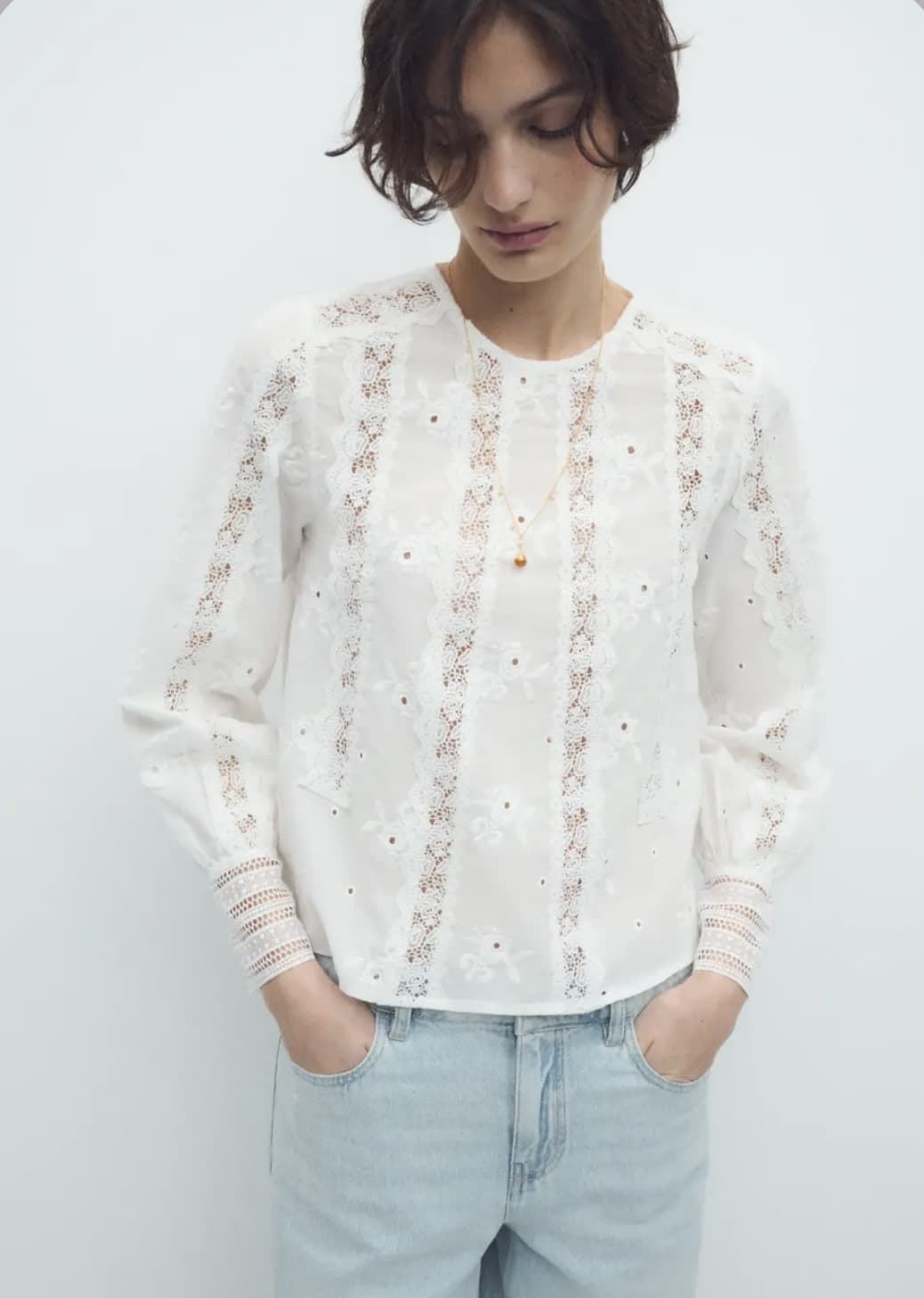 Blusa  ese O ese PRUDENCIA WHITE - Imagen 2