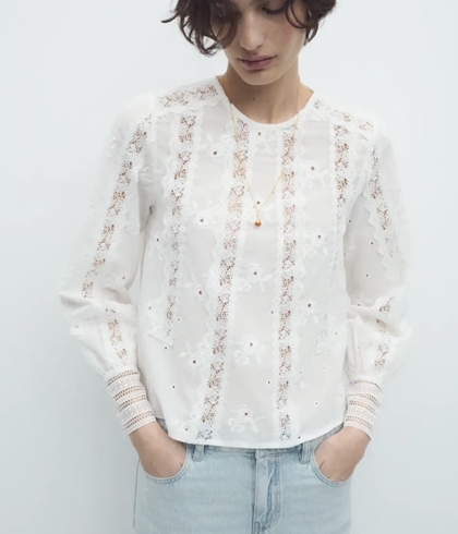 Blusa  ese O ese PRUDENCIA WHITE - Imagen 2