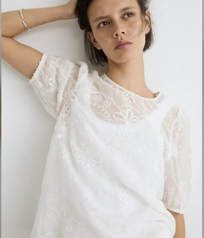 BLUSA ese o ese romantica GRISELDA BLANCA - Imagen 1