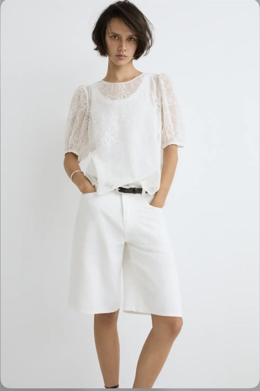 BLUSA ese o ese romantica GRISELDA BLANCA - Imagen 2