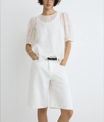 BLUSA ese o ese romantica GRISELDA BLANCA - Imagen 2