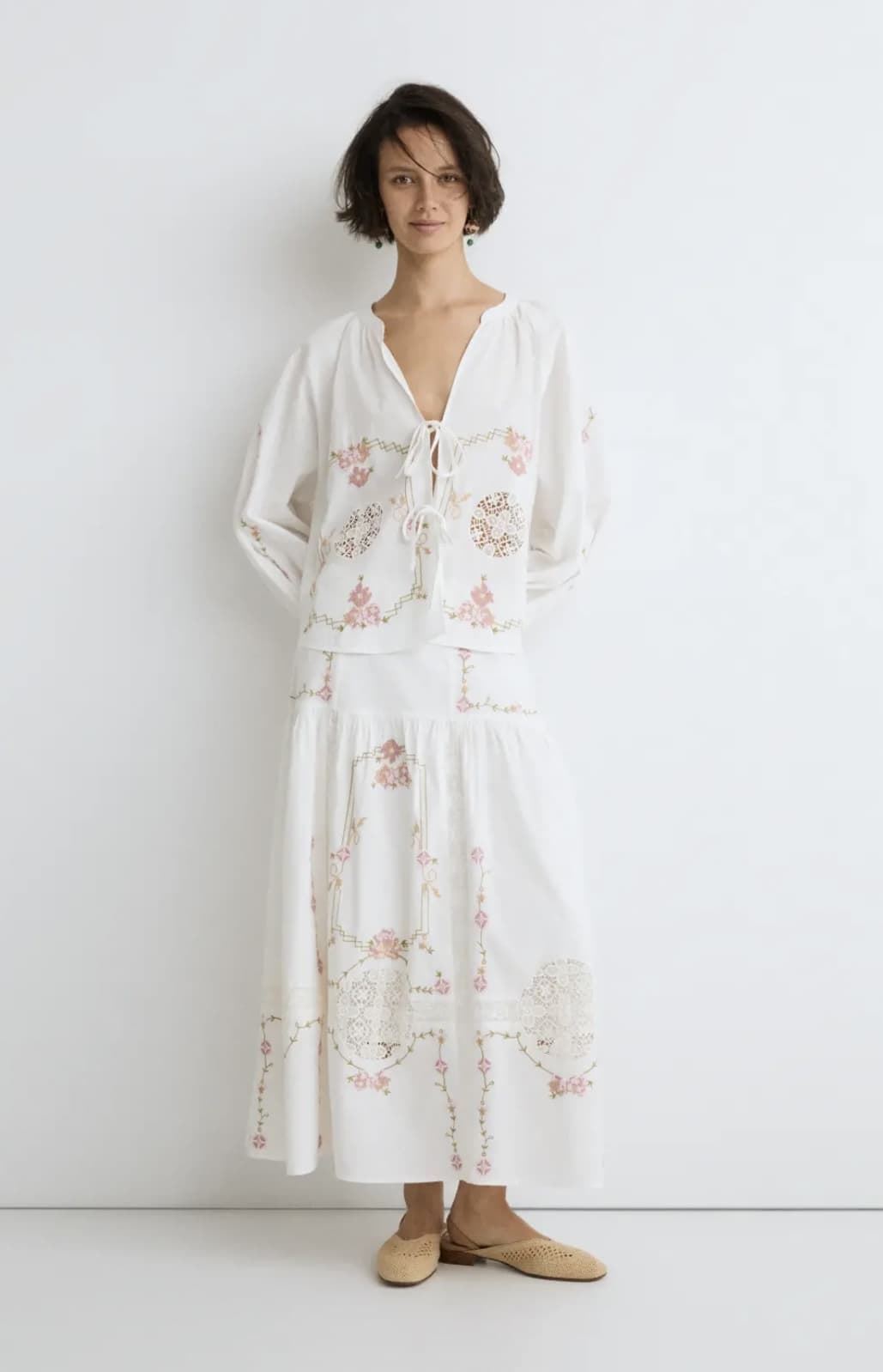 Blusa ese O ese  TERESINHA algodón blanca - Imagen 1