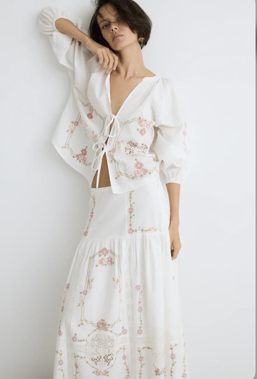 Blusa ese O ese  TERESINHA algodón blanca - Imagen 2