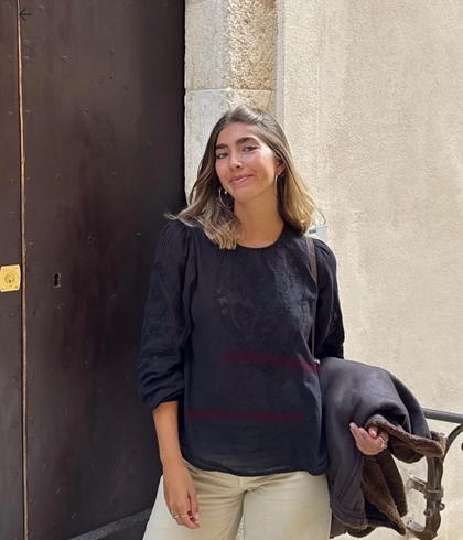 Blusa Indi & Cold bordado romantico KI222 negro - Imagen 2