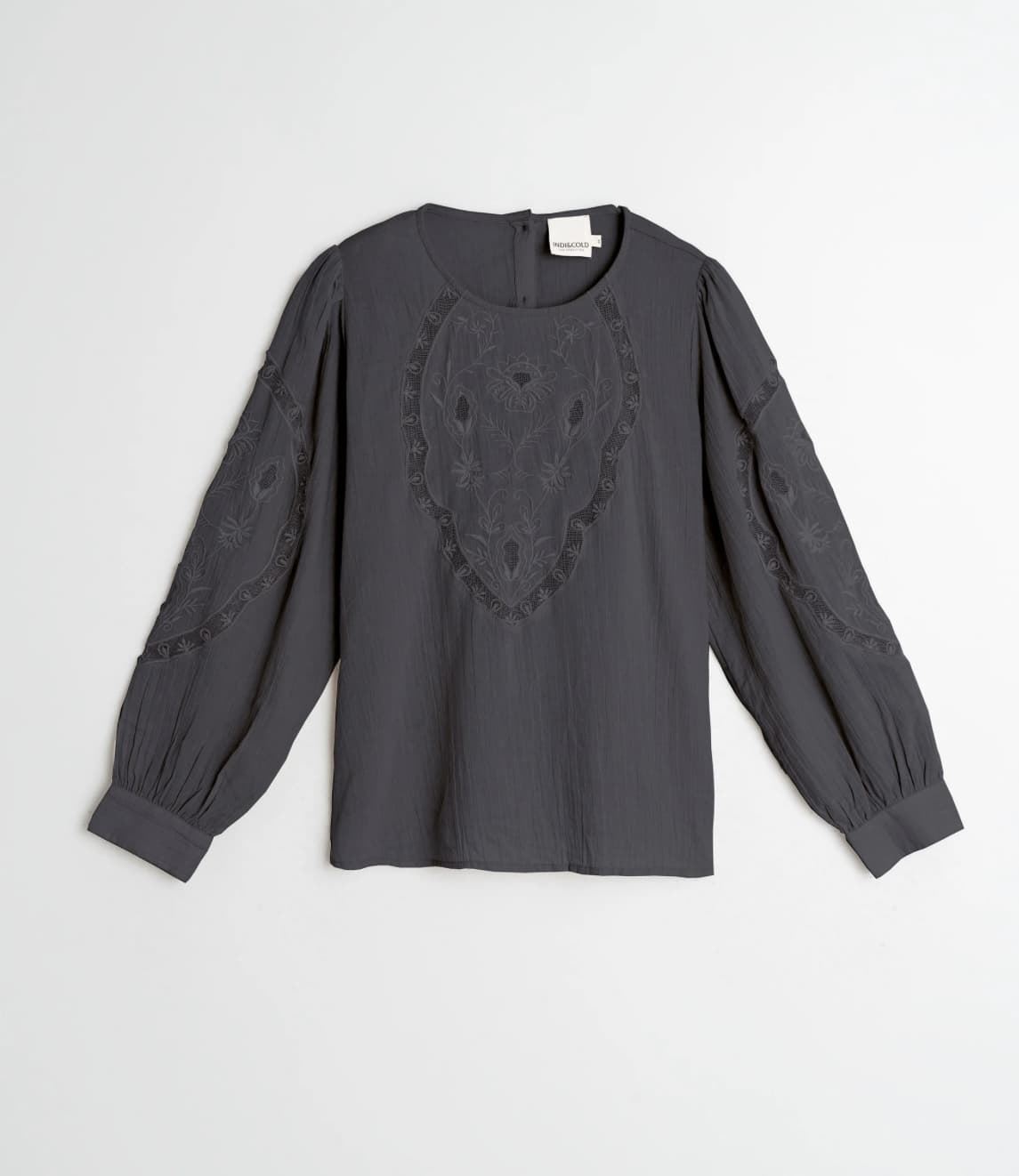 Blusa Indi & Cold bordado romantico KI222 negro - Imagen 4
