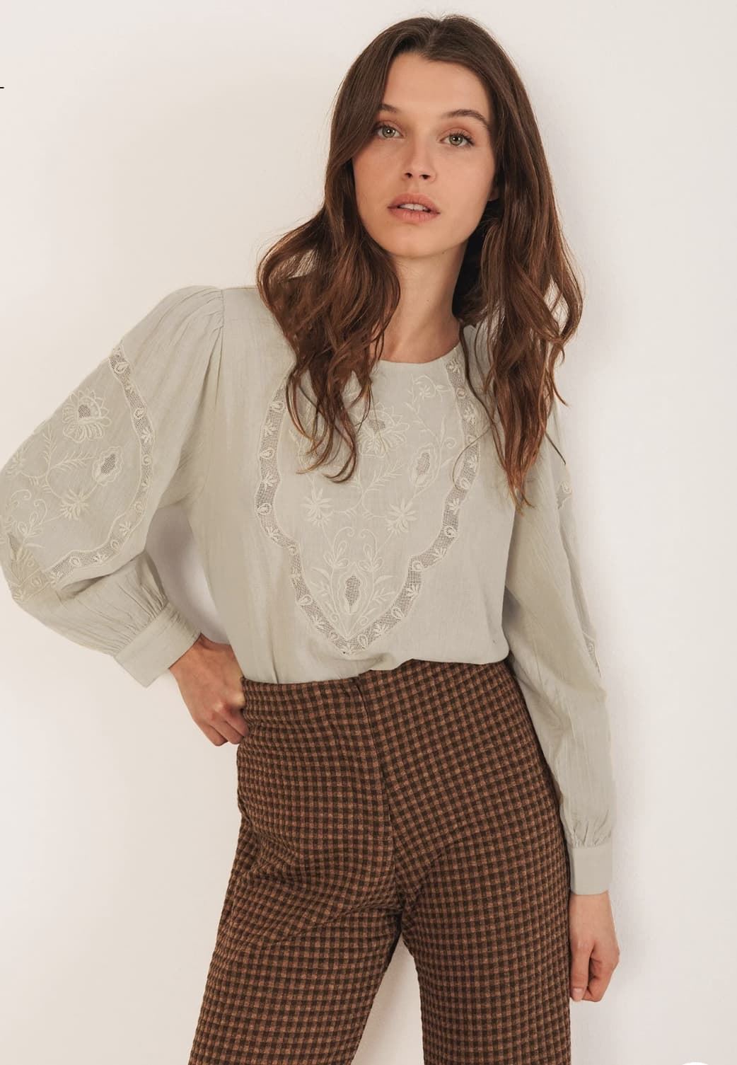 Blusa Indi & Cold bordado romantico KI222 piedra - Imagen 1