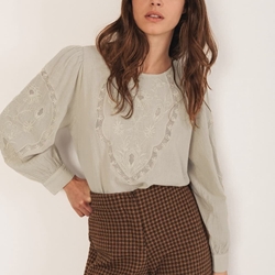 Blusa Indi & Cold bordado romantico KI222 piedra - Imagen 1