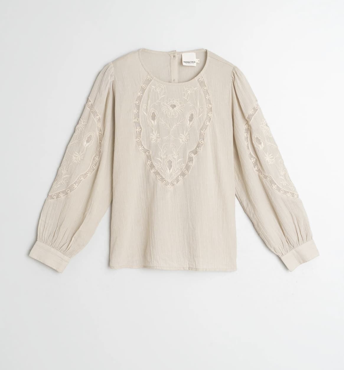 Blusa Indi & Cold bordado romantico KI222 piedra - Imagen 4