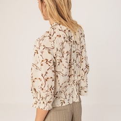 Blusa Indi & Cold engomada algodón BK160 105 marrón - Imagen 2