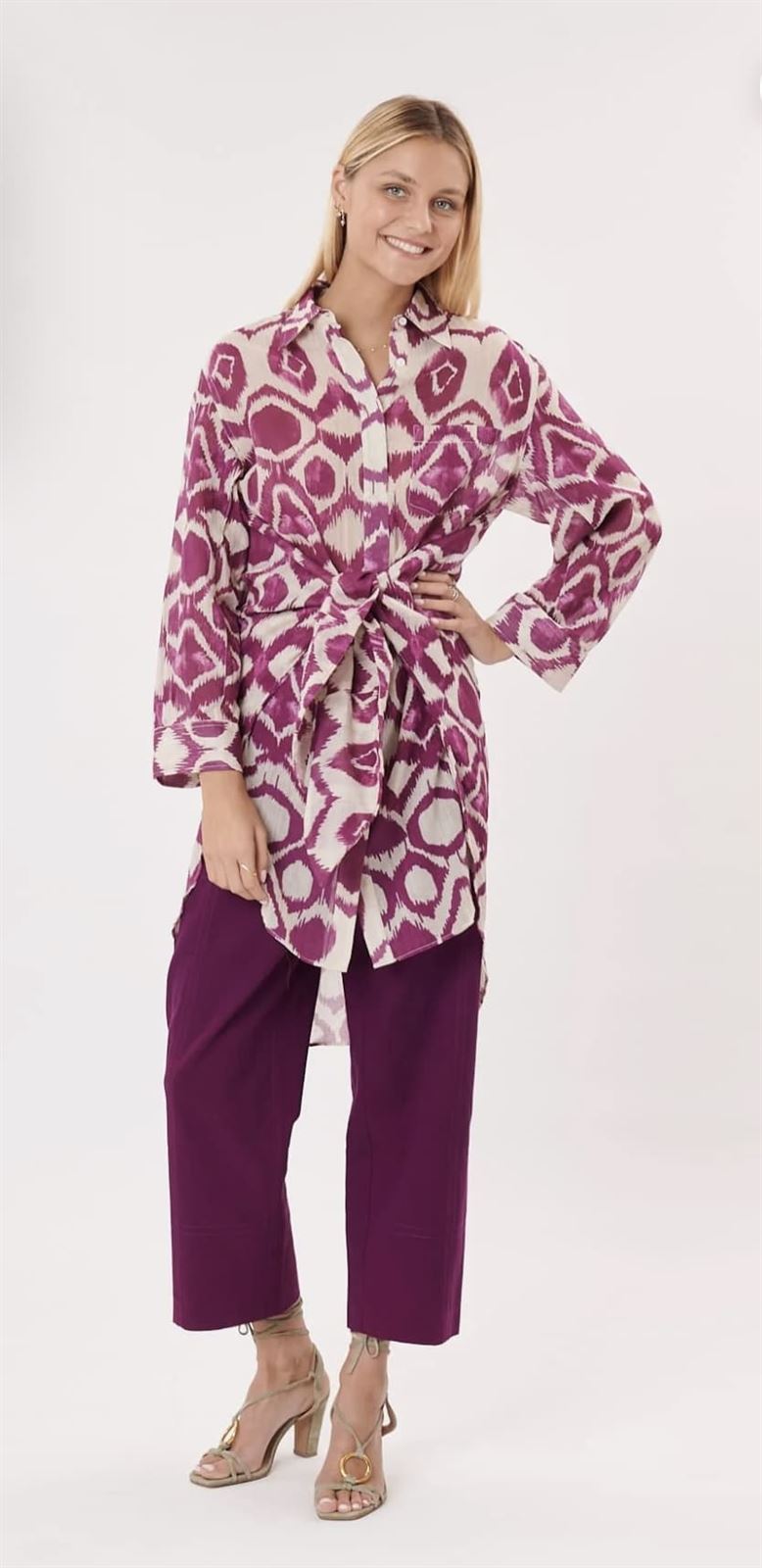 Blusa larga Derhy ROBIN violeta - Imagen 2