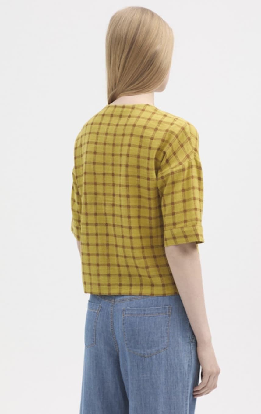 Blusa Nice Things  Garden Checks lima - Imagen 2