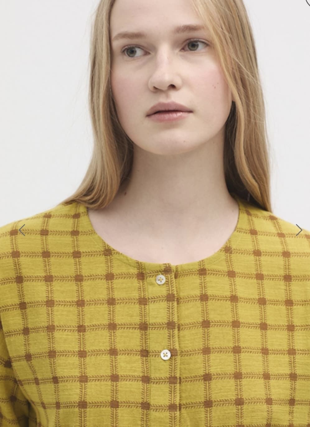 Blusa Nice Things  Garden Checks lima - Imagen 4