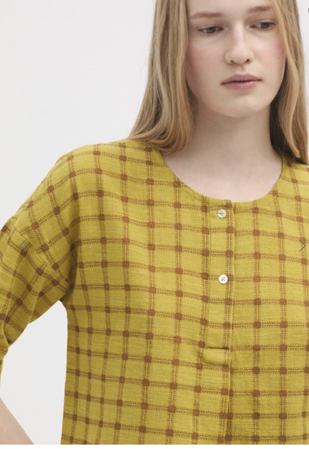 Blusa Nice Things  Garden Checks lima - Imagen 5