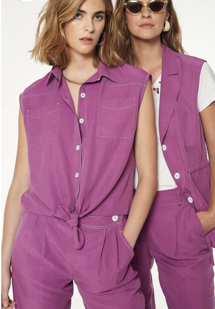 Blusa OKY ALGO 8 Liocell lavado Buganvilla - Imagen 1