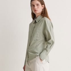 Blusa Yerse 43842 manga larga rayas verde - Imagen 1