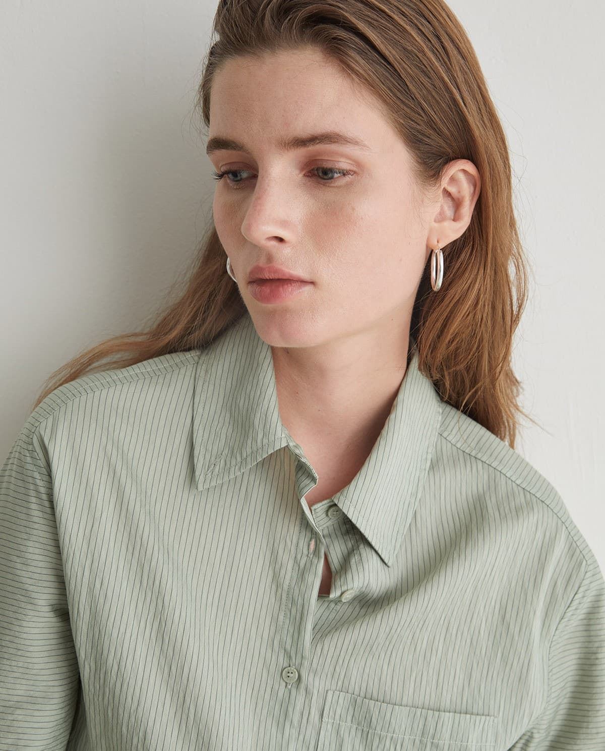 Blusa Yerse 43842 manga larga rayas verde - Imagen 3