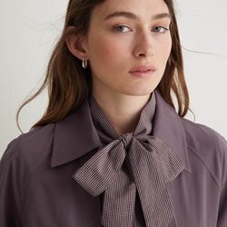 Blusa Yerse 43889 lazo print microcuadros - Imagen 2