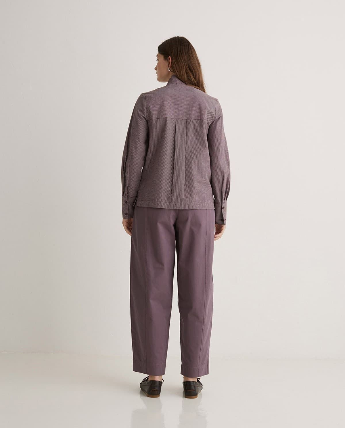 Blusa Yerse 43889 lazo print microcuadros - Imagen 5