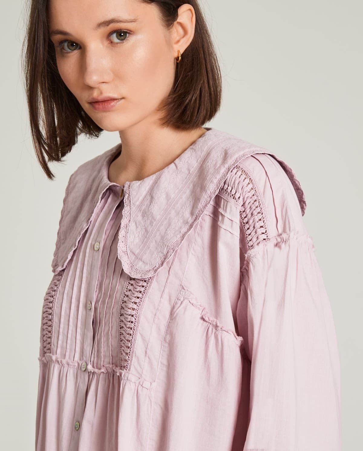 blusa Yerse cuello bobo rosa - Imagen 1