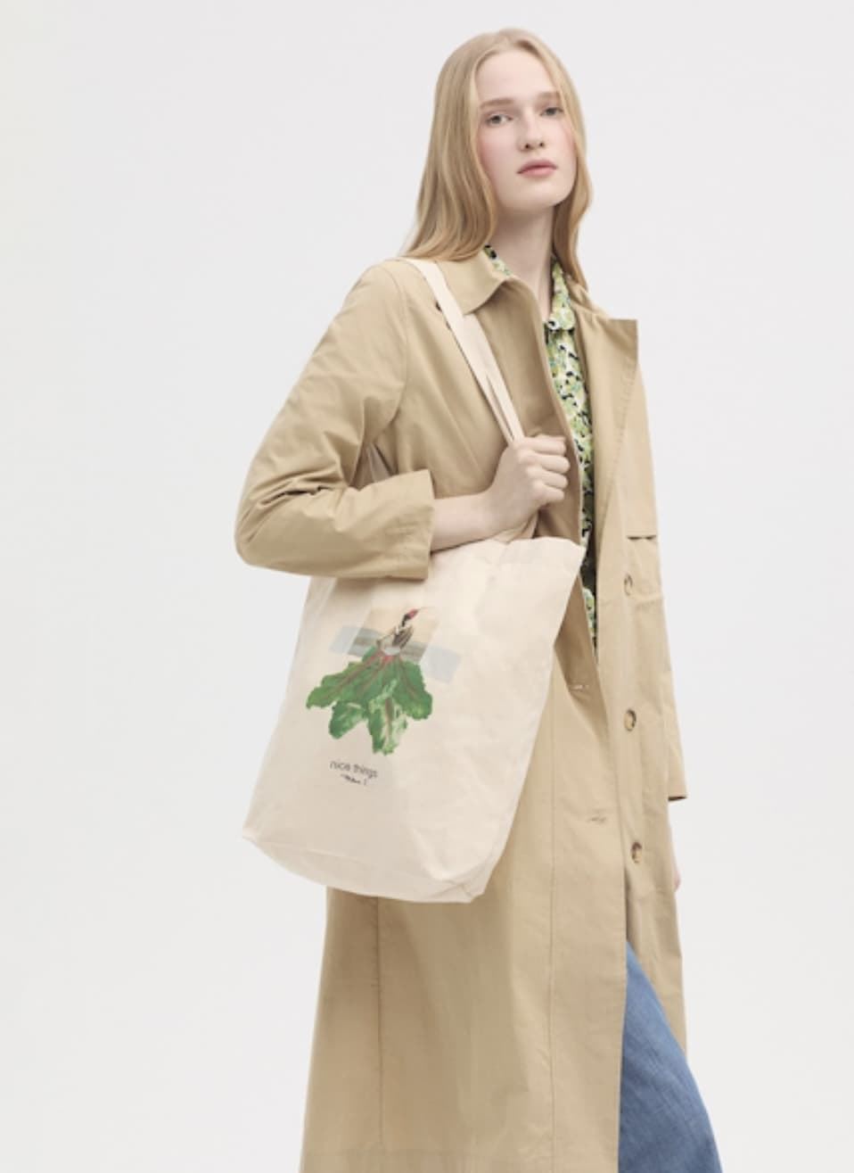 Bolsa nice things shopping estampada acelgas cruda - Imagen 2