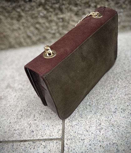 BOLSO Angari b998 moule, ante y charol, bicolor - Imagen 2