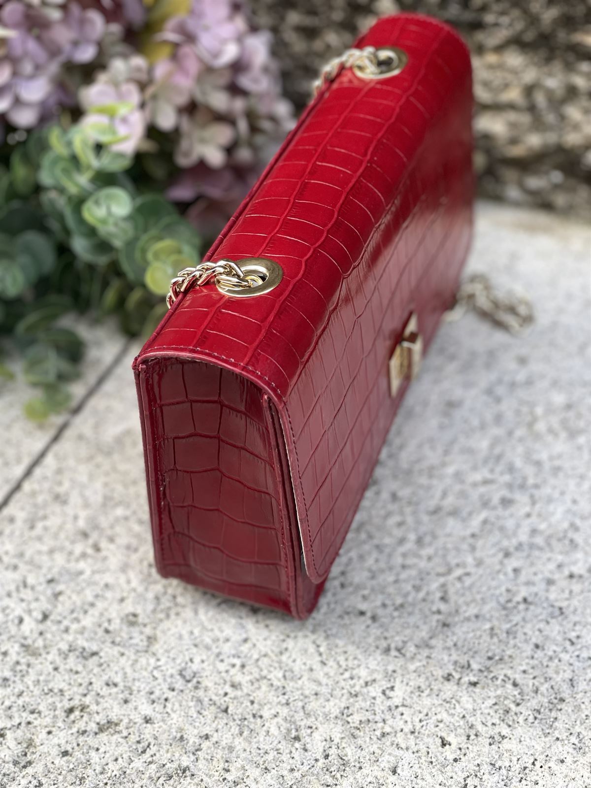 Bolso Angari cuadrado coco rojo - Imagen 1