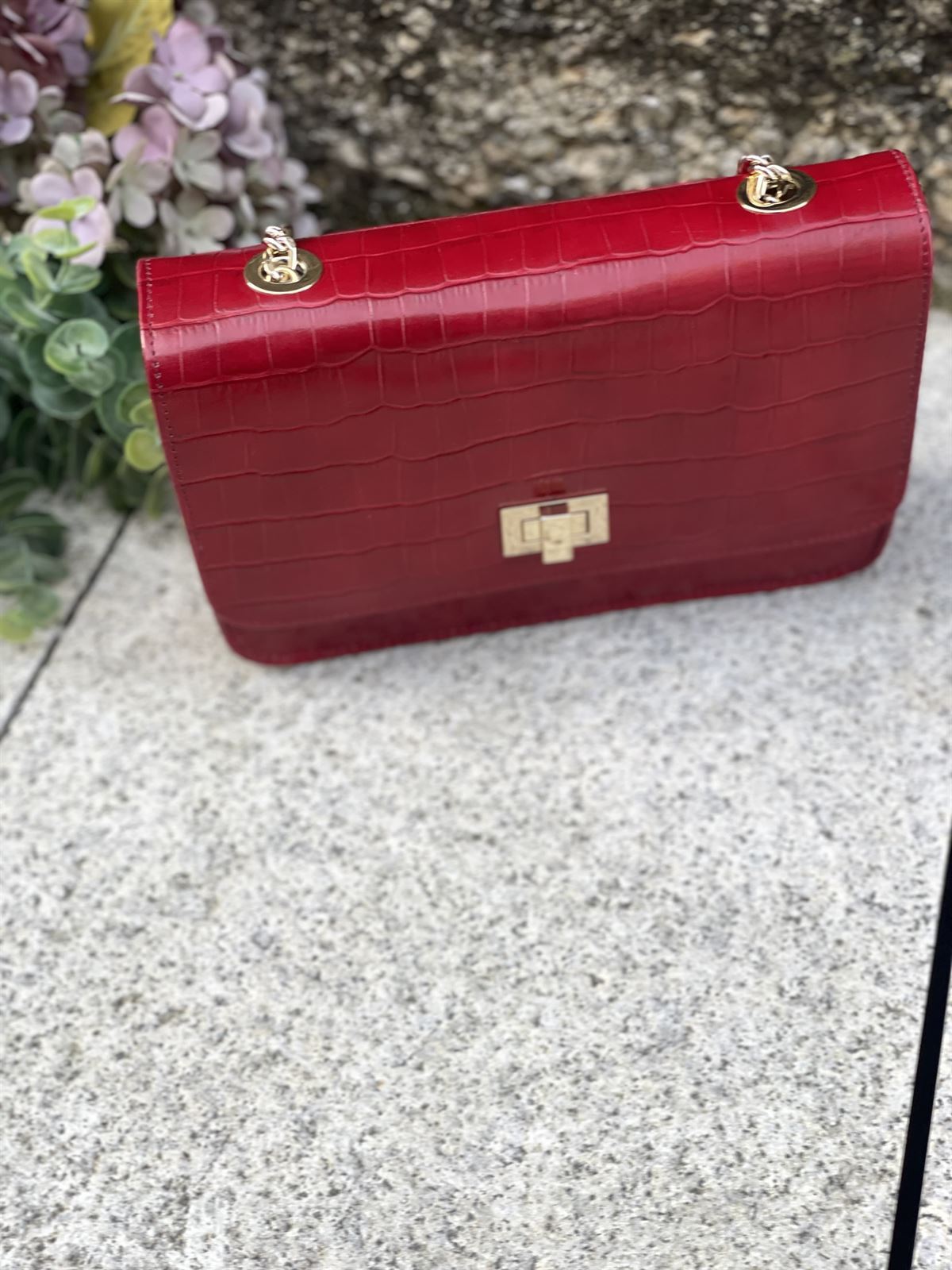 Bolso Angari cuadrado coco rojo - Imagen 2